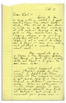 Lengthy Autograph Letter by Hunter S. Thompson -- ...If I weaken any further, I might break down & pray for deliverance...